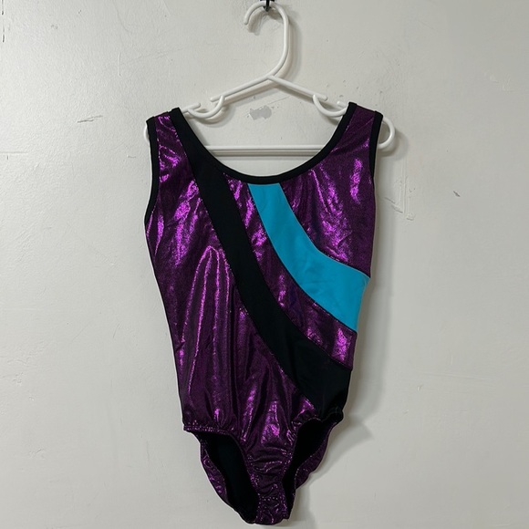 Danskin Purple and Blue Bodysuit with Dynamic Design - Picture 1 of 2